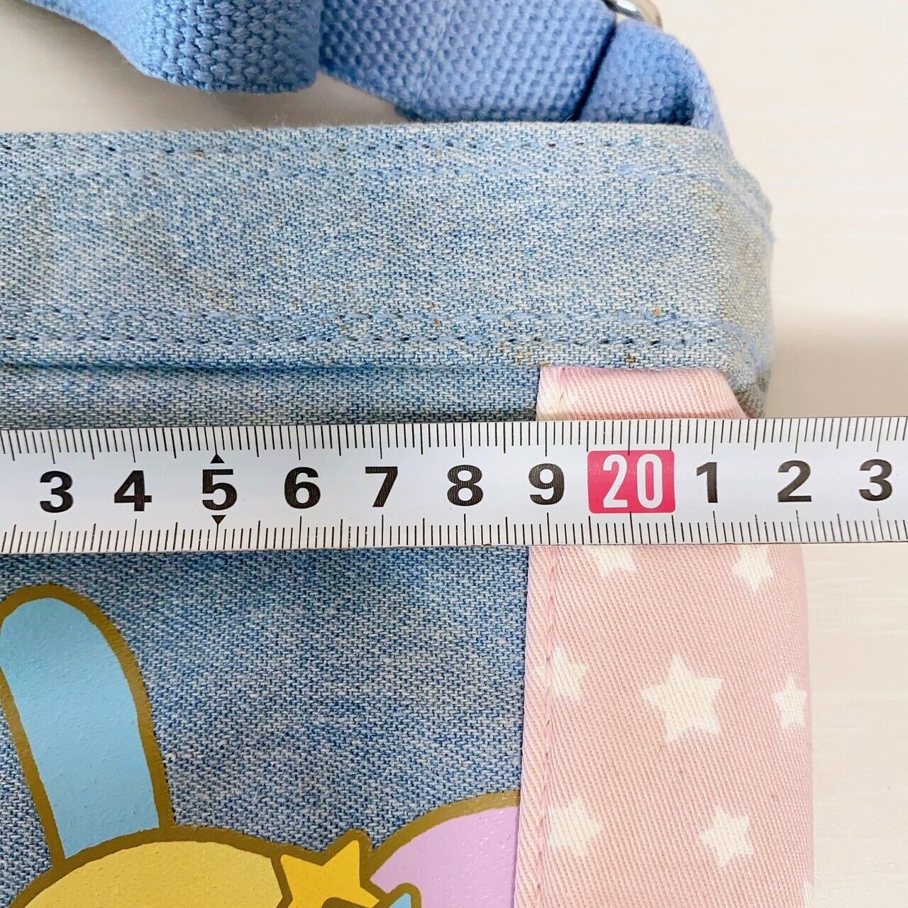 Sanrio Usahana Small Shoulder Bag Denim Rabbit Pink Blue Star Kawaii Character