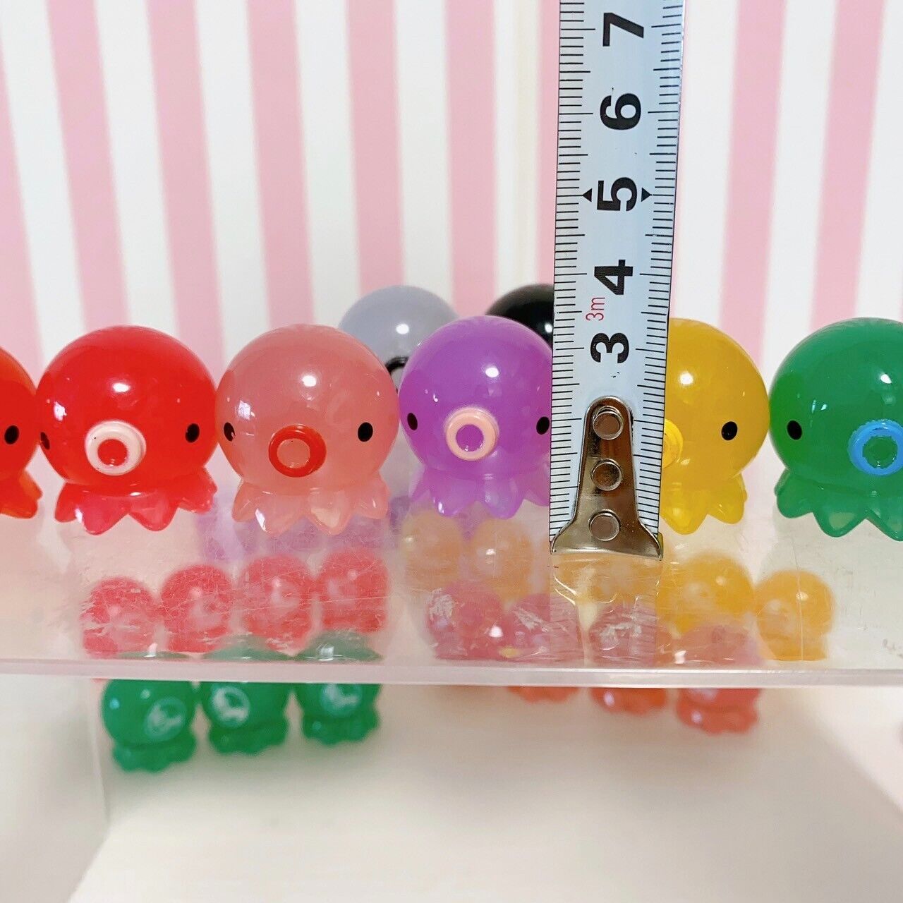 Takochu Octopus Mini Mascot Figure Toy Crystal Clear 35 Set Colorful Kawaii Rare