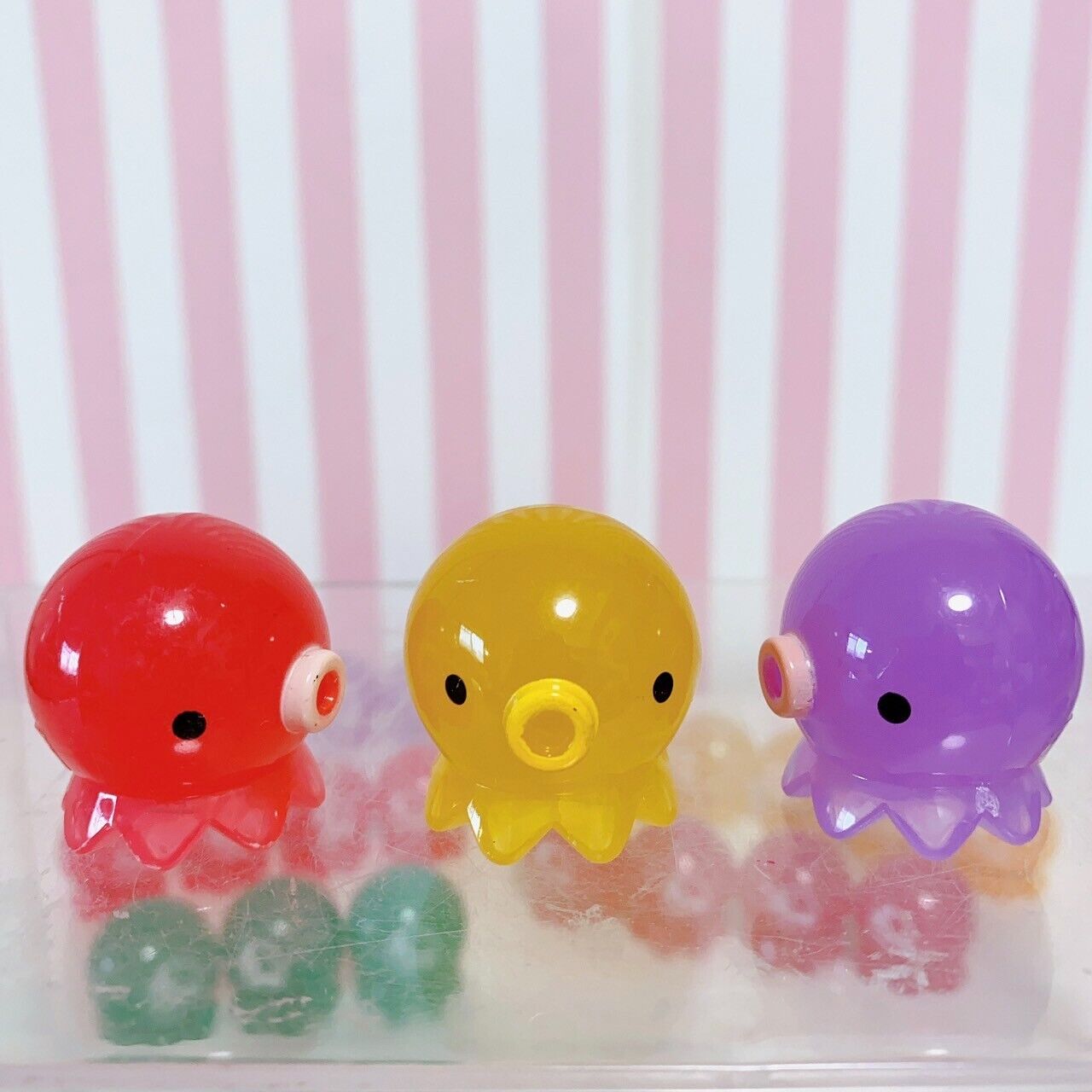 Takochu Octopus Mini Mascot Figure Toy Crystal Clear 35 Set Colorful Kawaii Rare