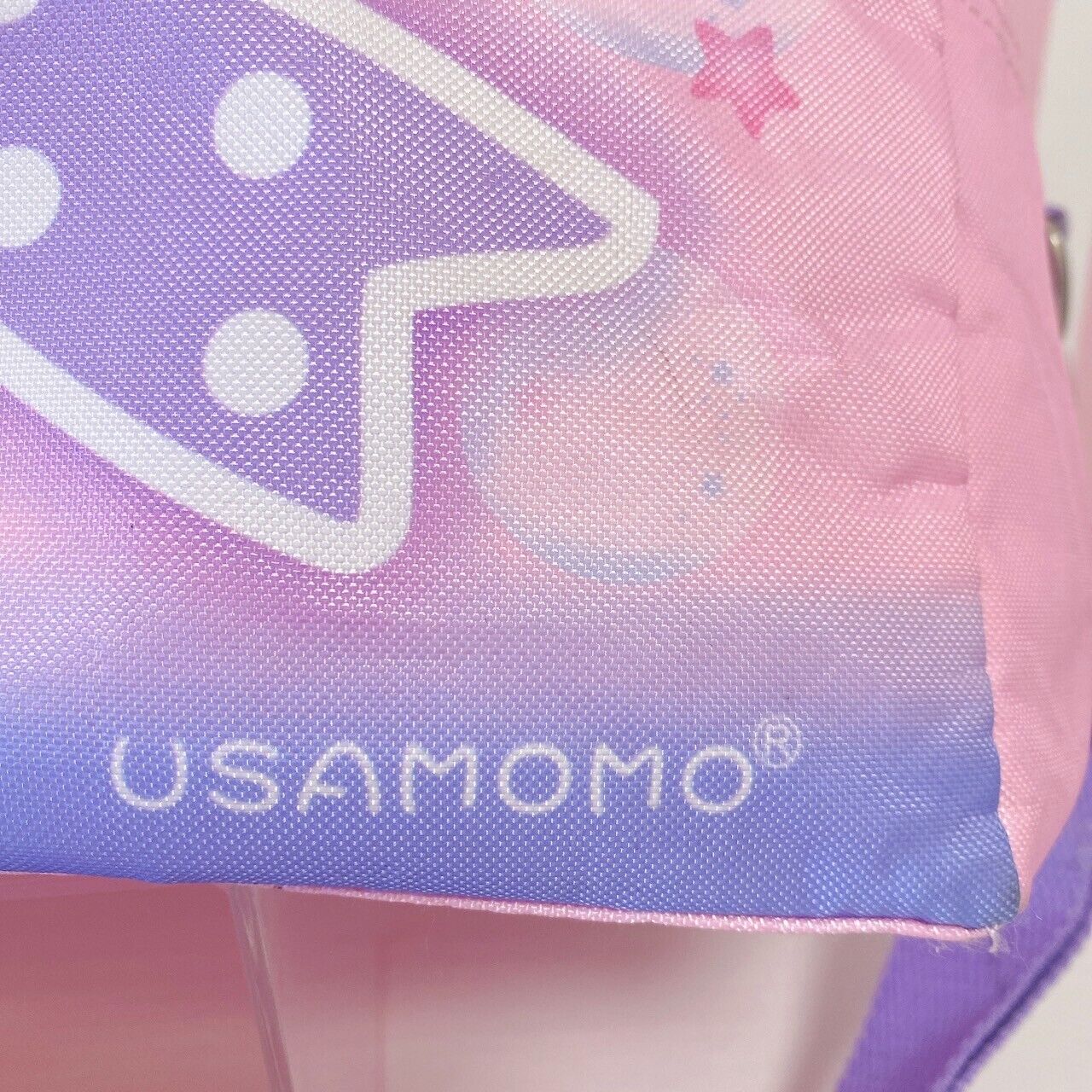 Mother Garden Usamomo Boston Bag Handbag Pink Ribbon Purple Dot Rabbit Star Rare