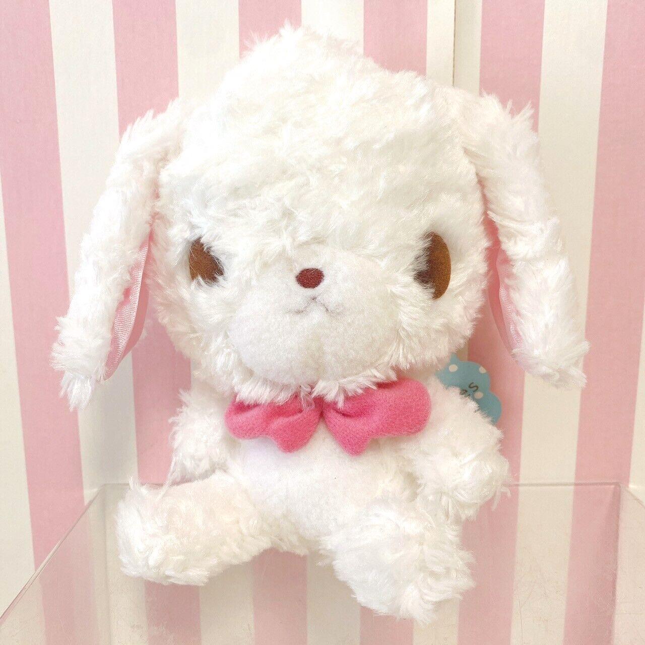 Sanrio Sugarbunnies Bunnies Plush Shirousa Soft Stuffed Toy Ribbon White Fluffy