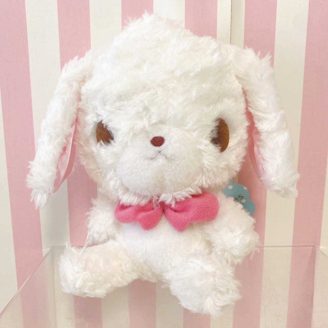 Sanrio Sugarbunnies Bunnies Plush Shirousa Soft Stuffed Toy Ribbon White Fluffy