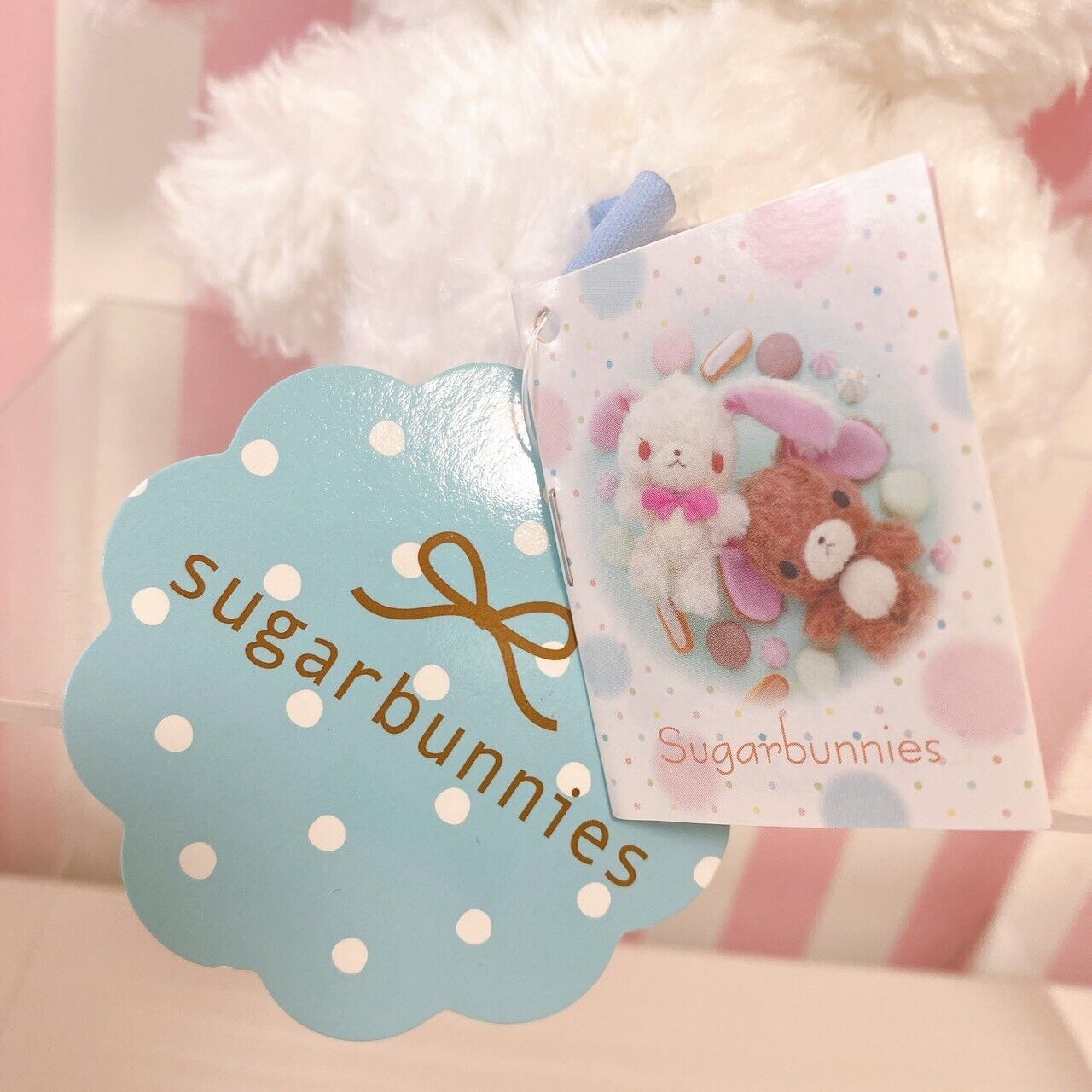 Sanrio Sugarbunnies Bunnies Plush Shirousa Soft Stuffed Toy Ribbon White Fluffy