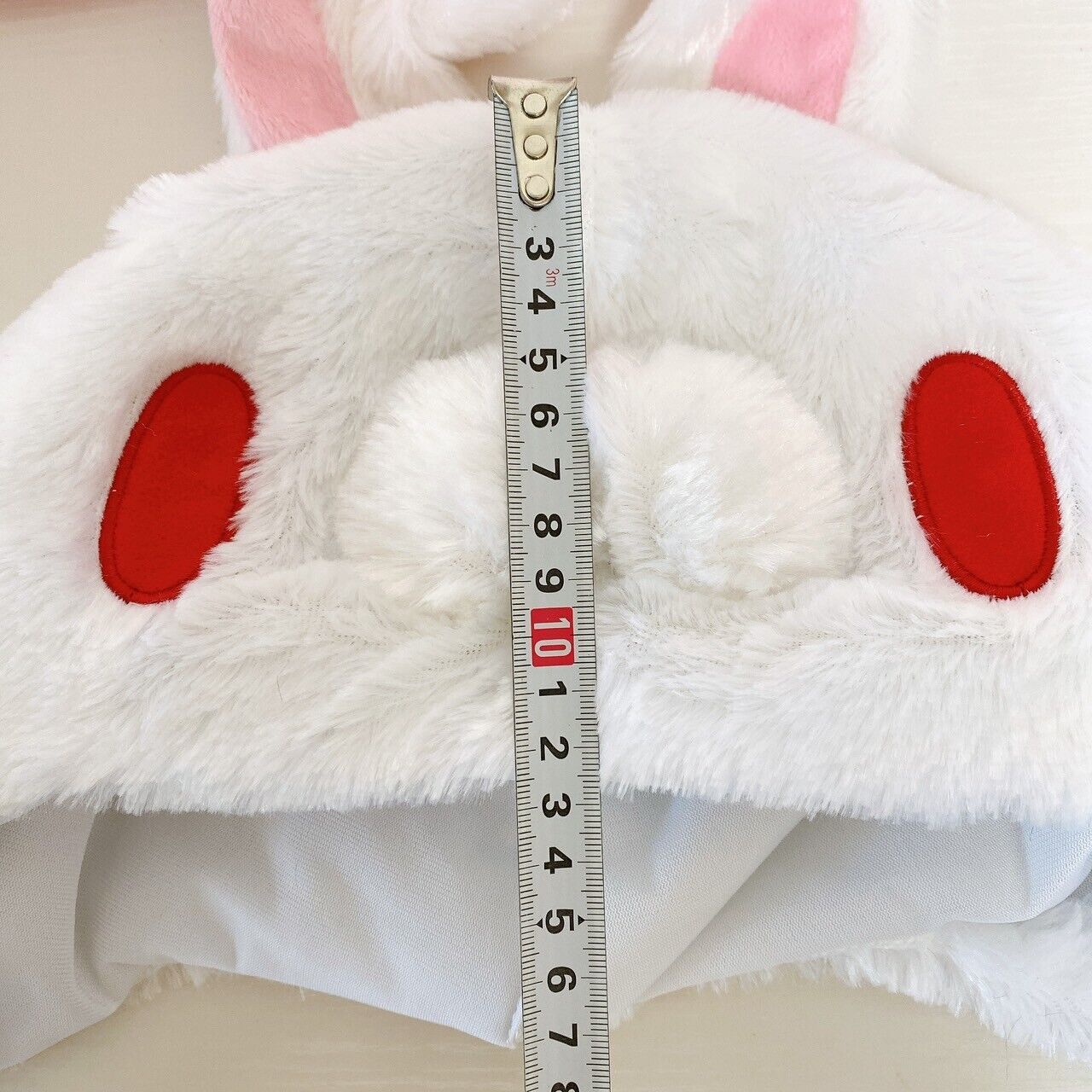 Hanyou Usagi All Purpose Rabbi Cap Hat Rabbit White Plush Fluffy Soft Toy Kawaii