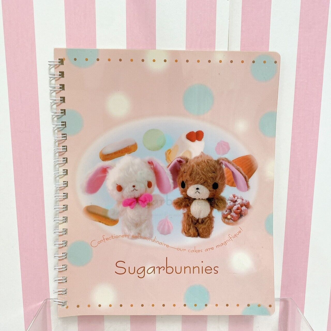 Sanrio Sugar Bunnies Ring Notepad NootBook Stationery Live Action Kawaii Rare