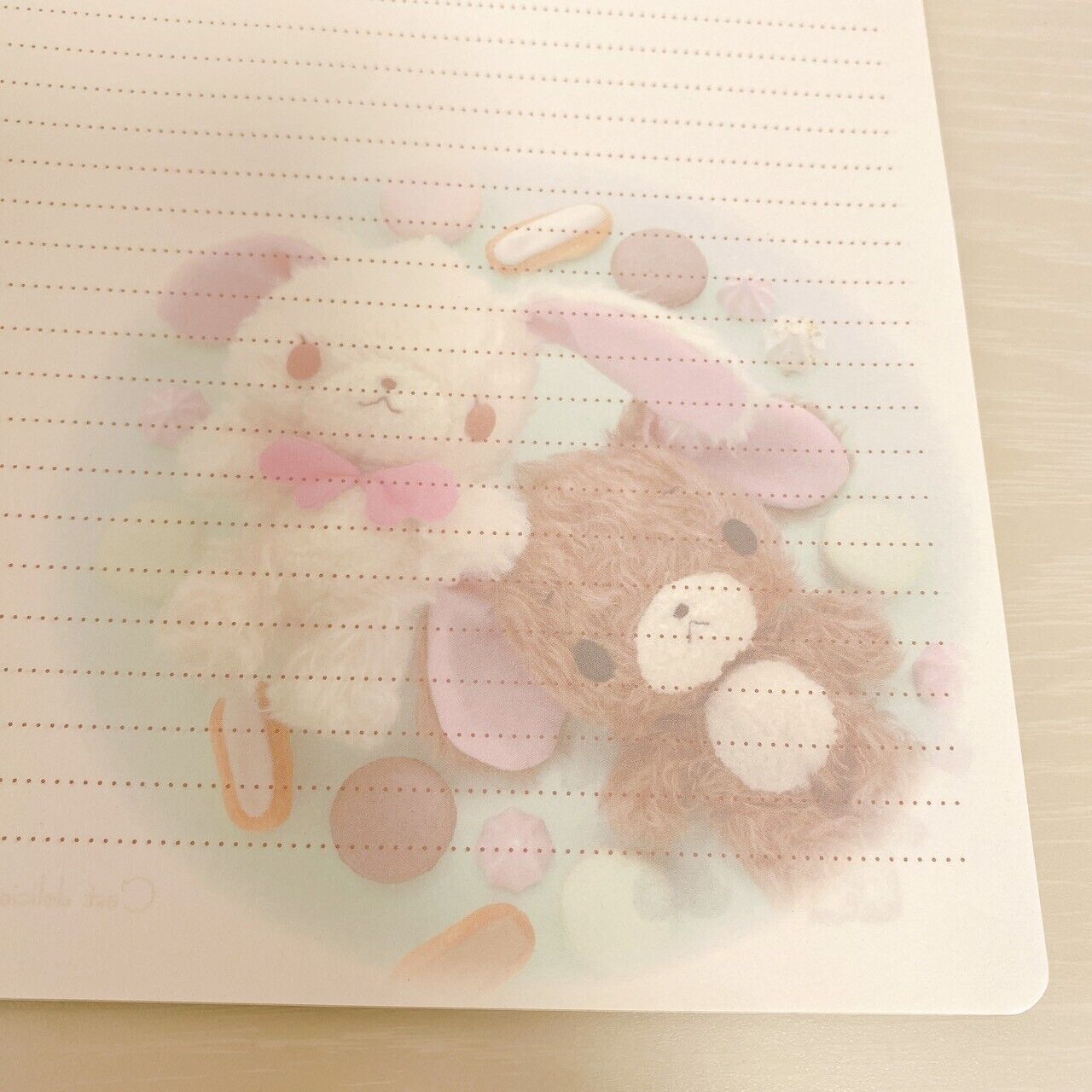 Sanrio Sugar Bunnies Ring Notepad NootBook Stationery Live Action Kawaii Rare