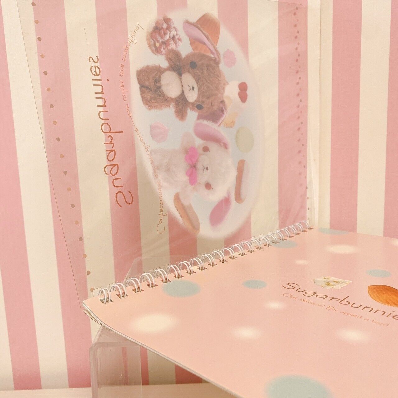 Sanrio Sugar Bunnies Ring Notepad NootBook Stationery Live Action Kawaii Rare