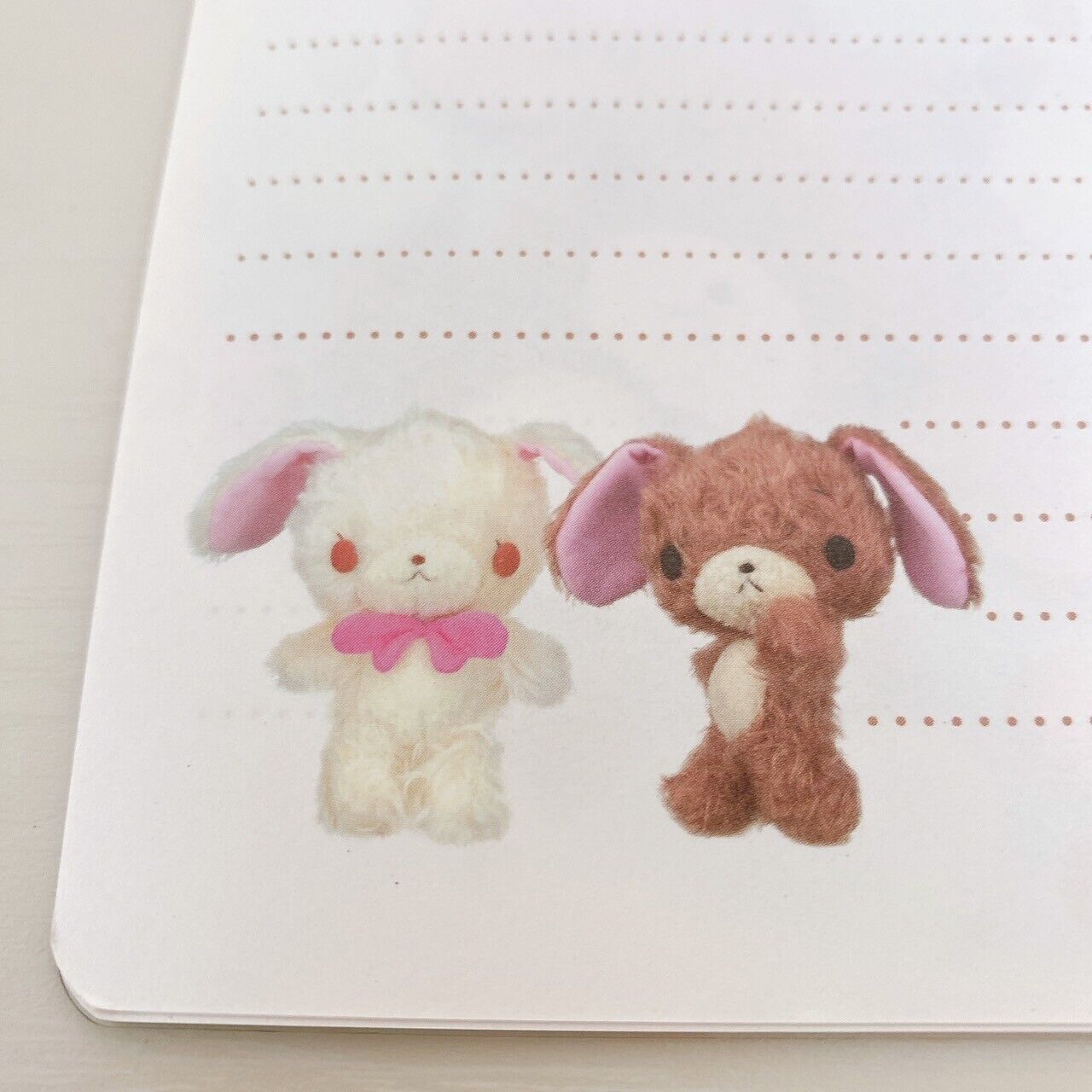 Sanrio Sugar Bunnies Ring Notepad NootBook Stationery Live Action Kawaii Rare