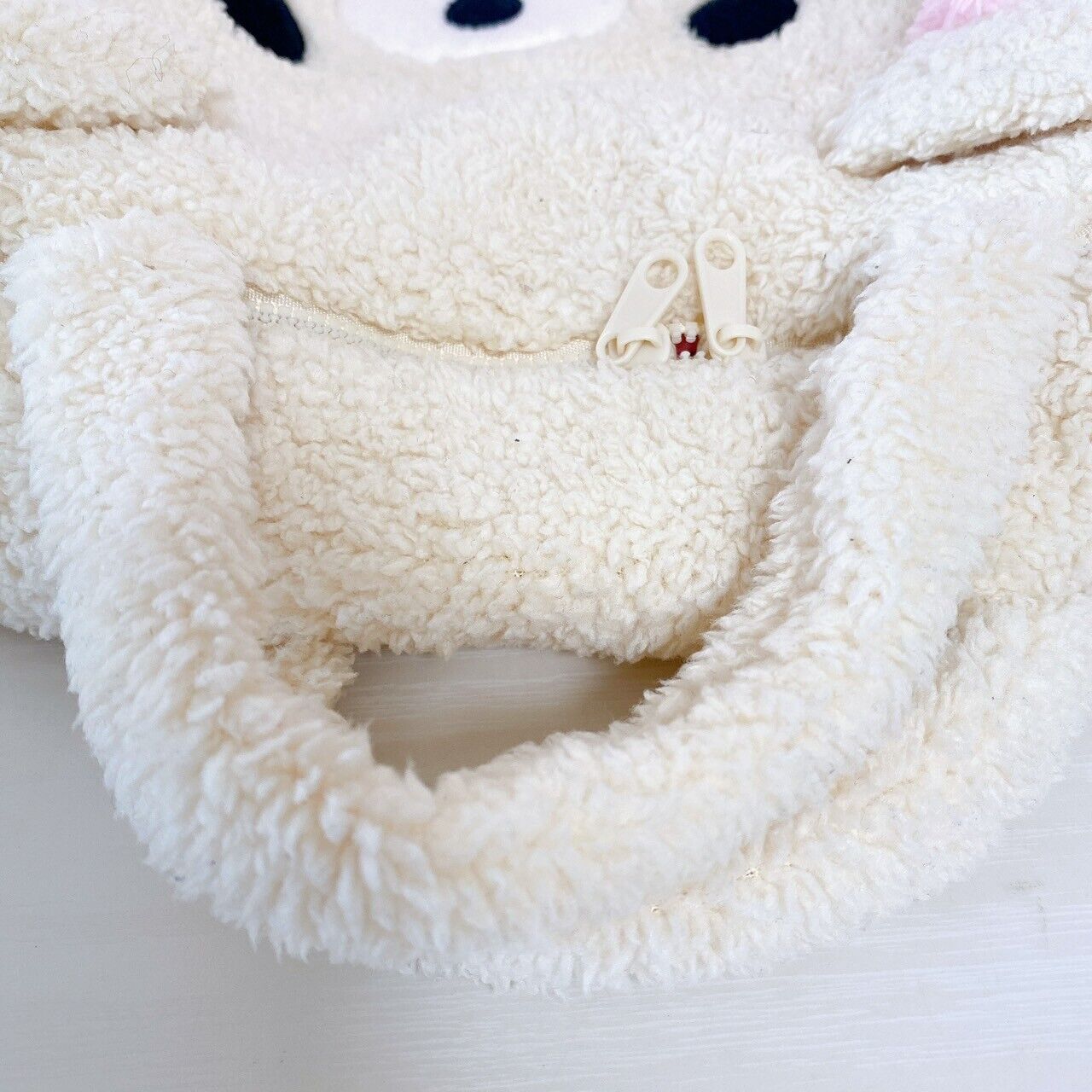 San-x Rilakkuma Korilakkuma Face Hand Bag White Fluffy Kawaii Character Rare