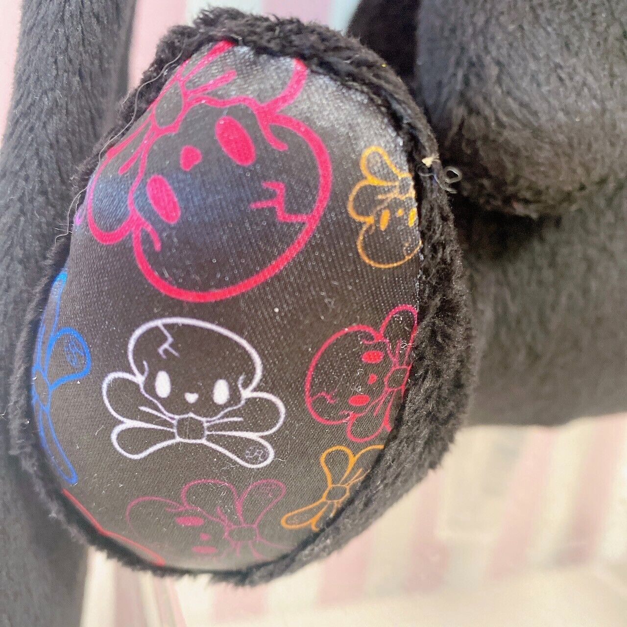 Hanyou Usagi All Purpose Bunny Plush Skull Bow variation Black Rabbit Soft Toy