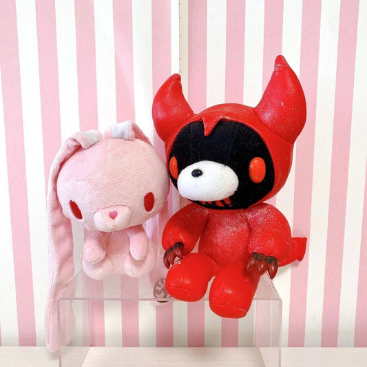 Taito Hanyou Usagi All Purpose Rabbit Gloomy Bloody Bear Plush Set 2 Pink Red