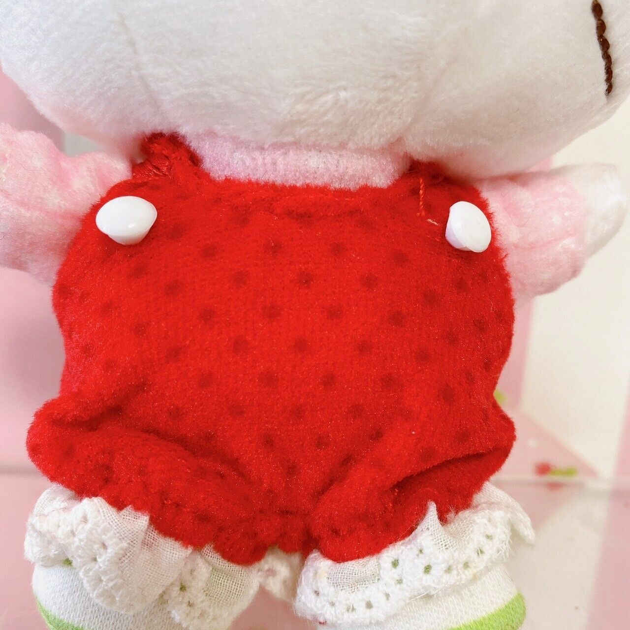 Sanrio Hello Kitty Strawberry Short Cake Collaboration Mascot Plush Ribbon Red