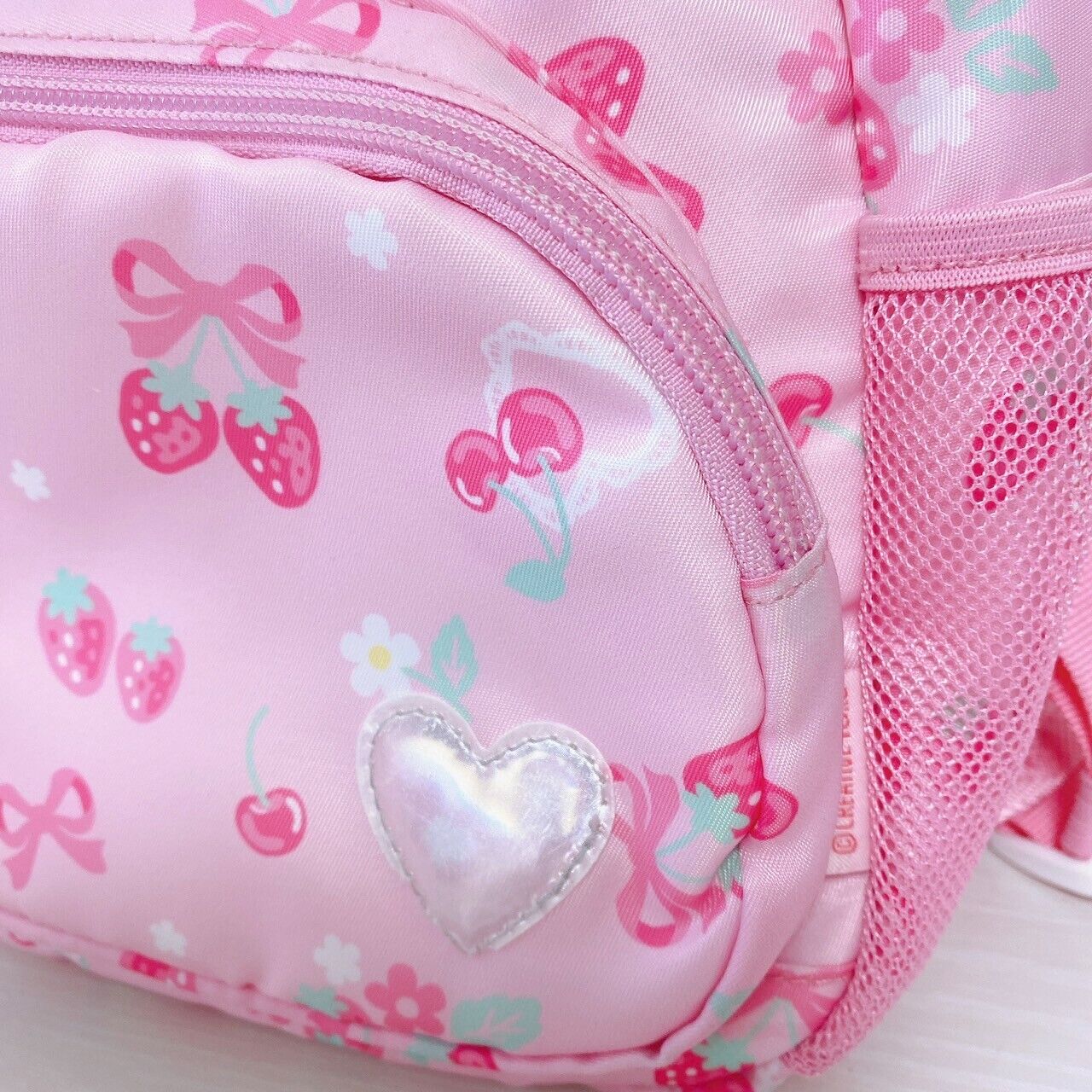 Mother Garden Rucksack Backpack School Bag Pink Ribbon Strawberry Cherry Girls