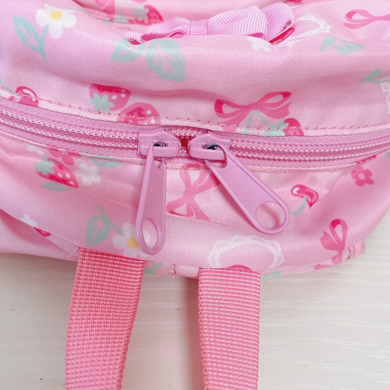 Mother Garden Rucksack Backpack School Bag Pink Ribbon Strawberry Cherry Girls