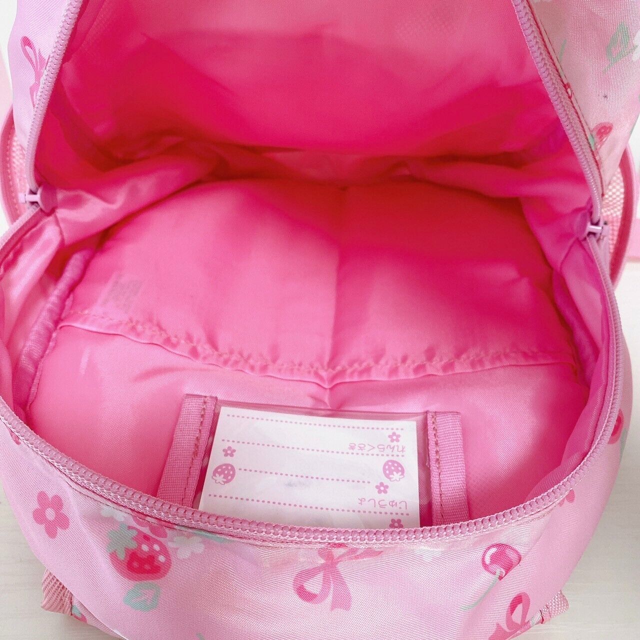 Mother Garden Rucksack Backpack School Bag Pink Ribbon Strawberry Cherry Girls