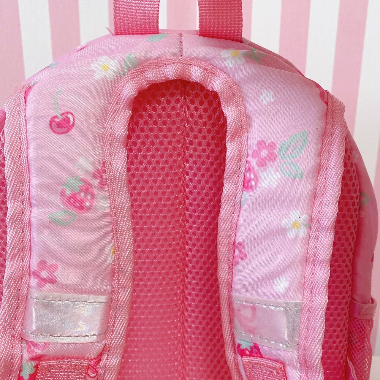 Mother Garden Rucksack Backpack School Bag Pink Ribbon Strawberry Cherry Girls