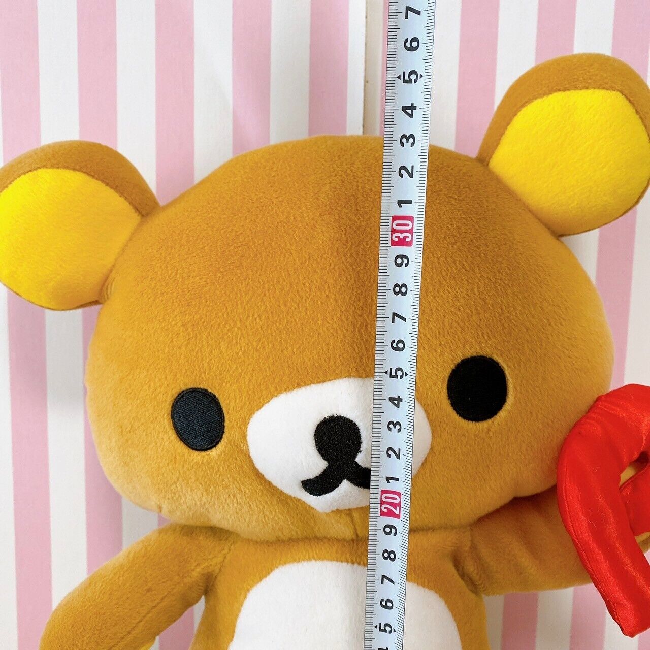 San-x Rilakkuma Plush Soft Stuffed Toy Doll Alphabet R Bear Brown Fluffy Kawaii