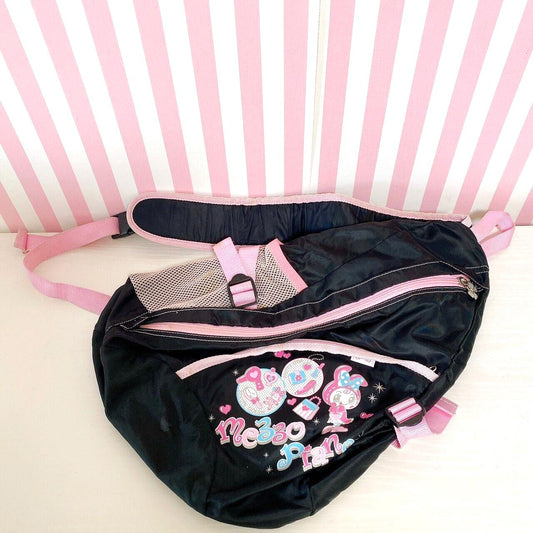 Mezzo Piano Body Bag Black Pink Berrie-chan Rabbit Cosmetics Shoulder Kawaii