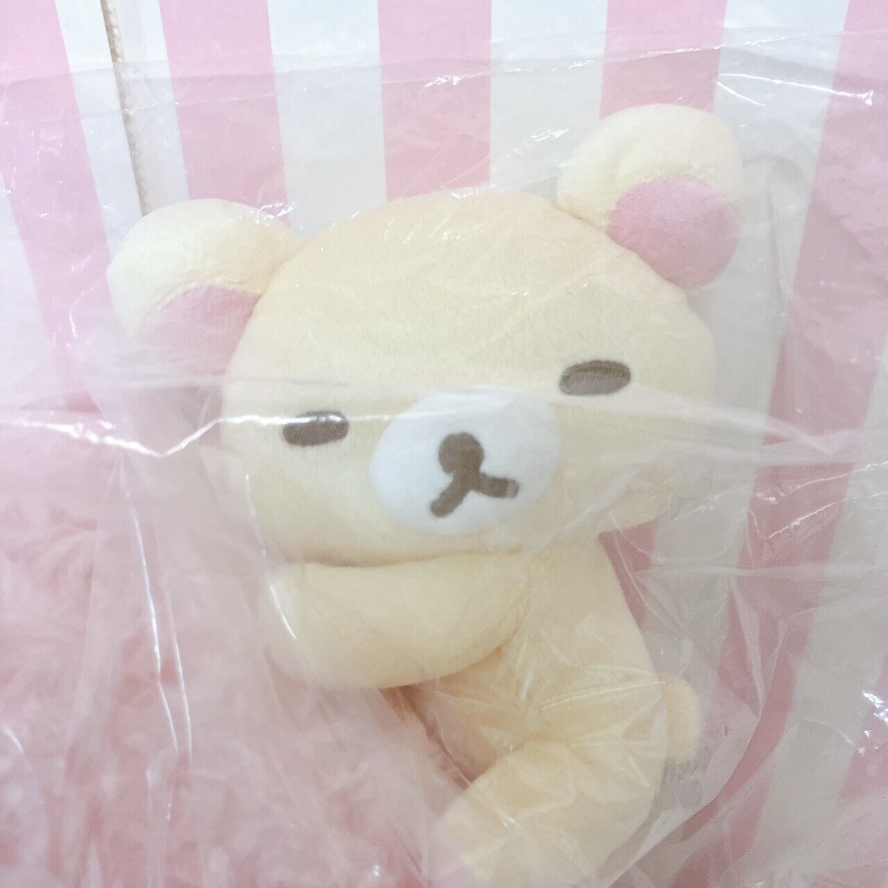 San-x Rilakkuma Korilakkuma Cushion Good Night Rose Heart Pink White Fluffy Bear