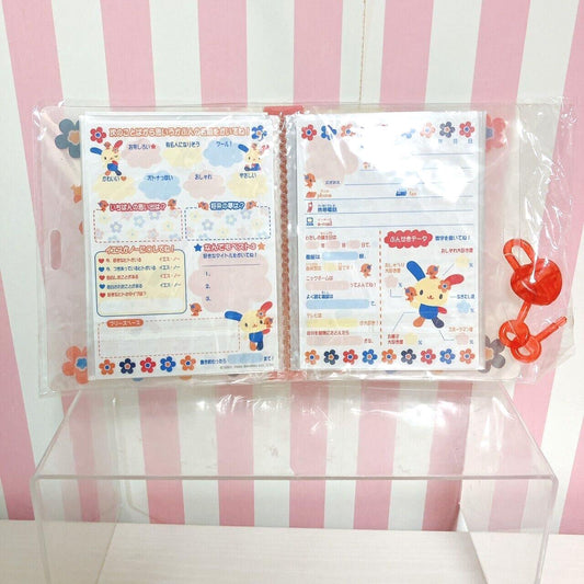 Sanrio Usahana Profile Note Memo Rabbit Red Blue Key Lock Stationery Kawaii Rare