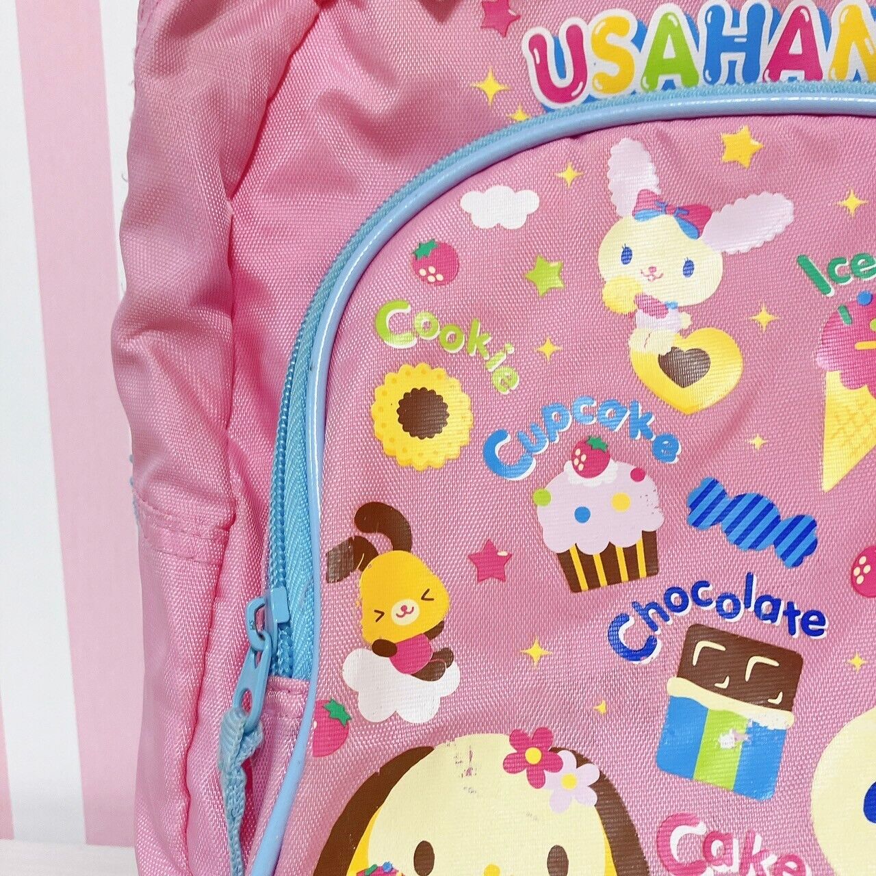 Sanrio Usahana Backpack Rucksack School Bag Pink Cake Chocolate Cookie Ice Cream