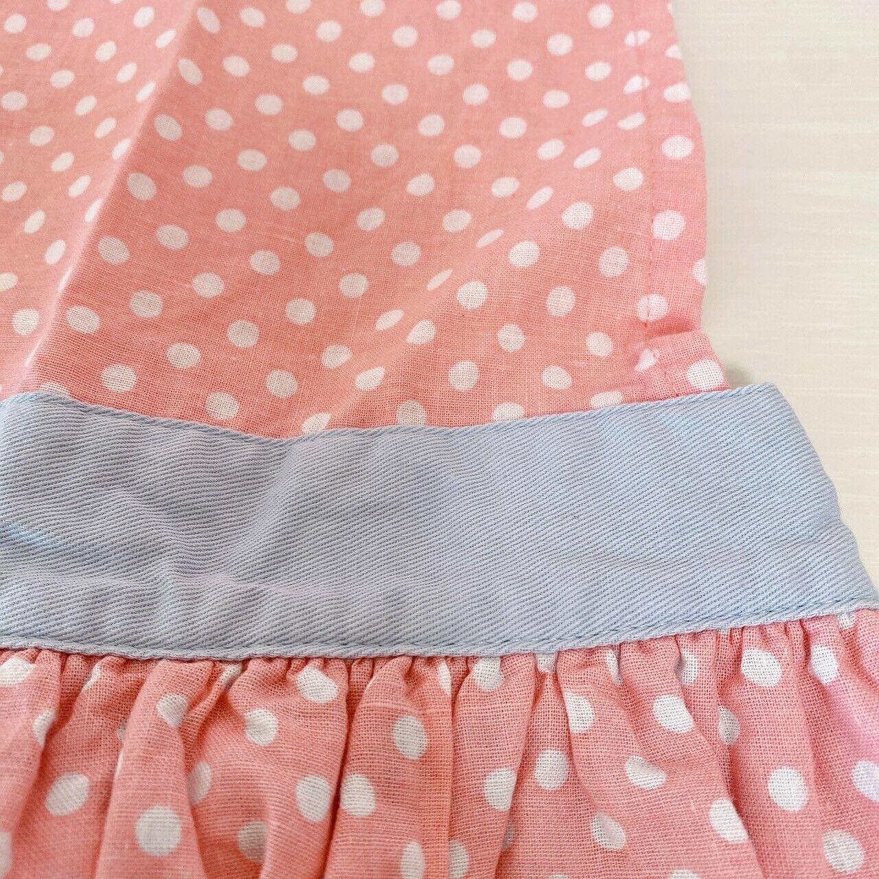 Mother Garden Apron Strawberry Pink Blue 130cm Frill Ribbon Flower Pocket Kawaii