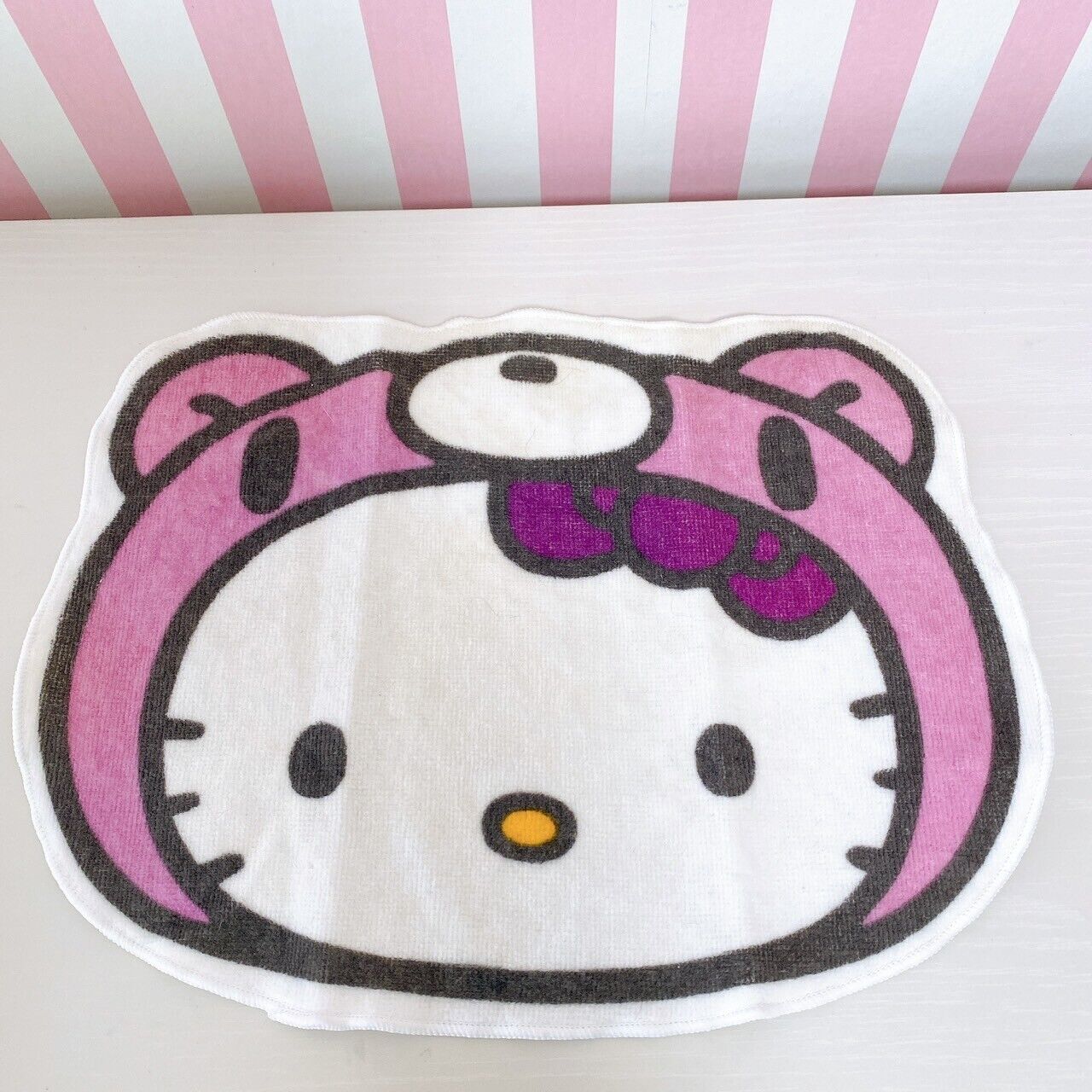 Sanrio Hello Kitty Gloomy Bear Collaboration Mini Towel Purple Cat Kawaii Rare