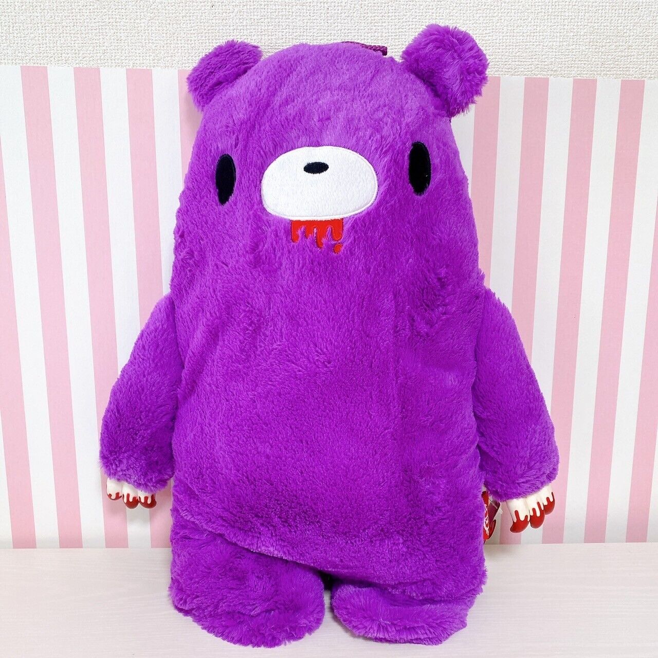 Gloomy Bear Hugging Body Pillow Fluffy Plush Toy cgp 259 Purple Kawaii Character