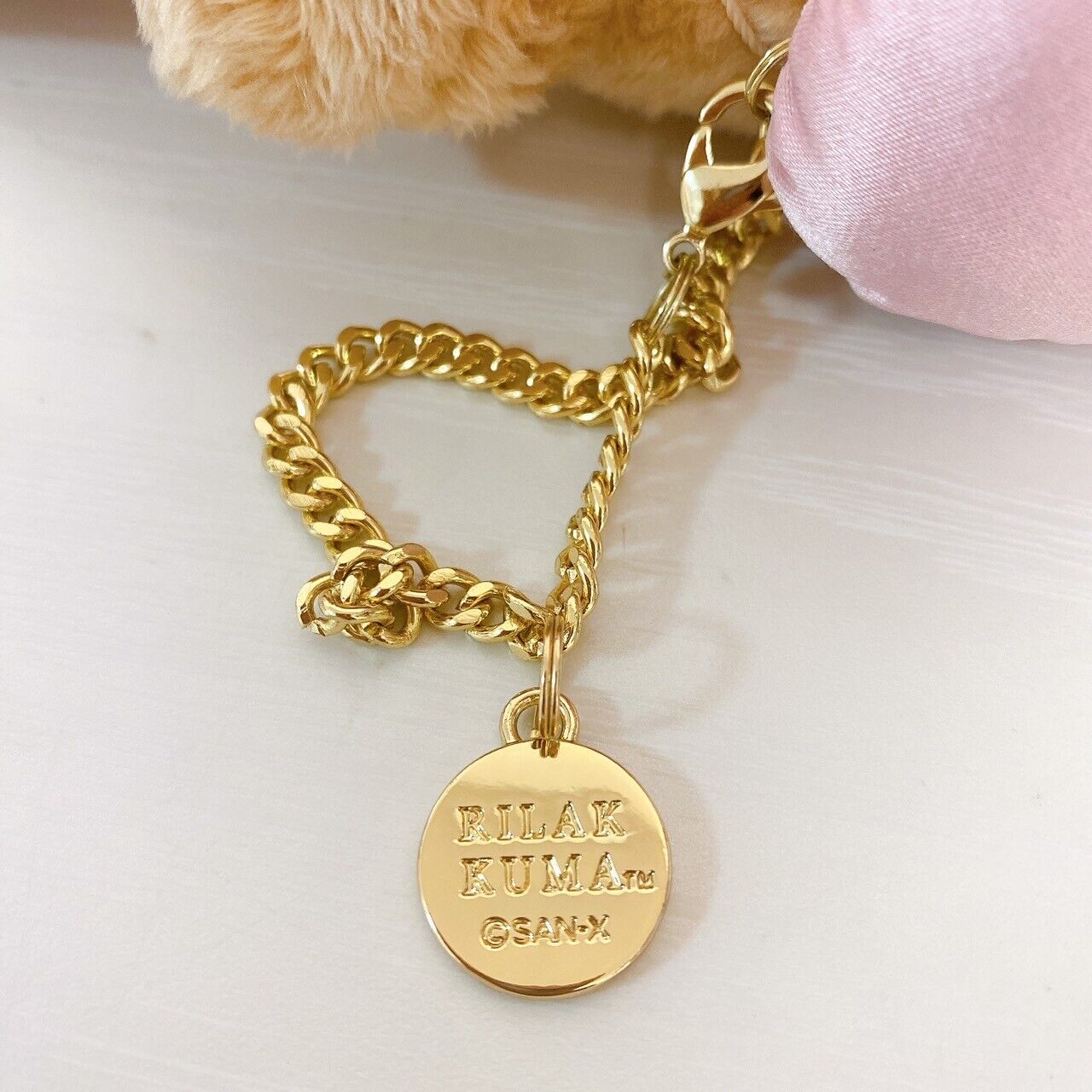 Rilakkuma Maison de FLEUR Collaboration Bag Charm Mascot Bear Ribbon Pink Hat