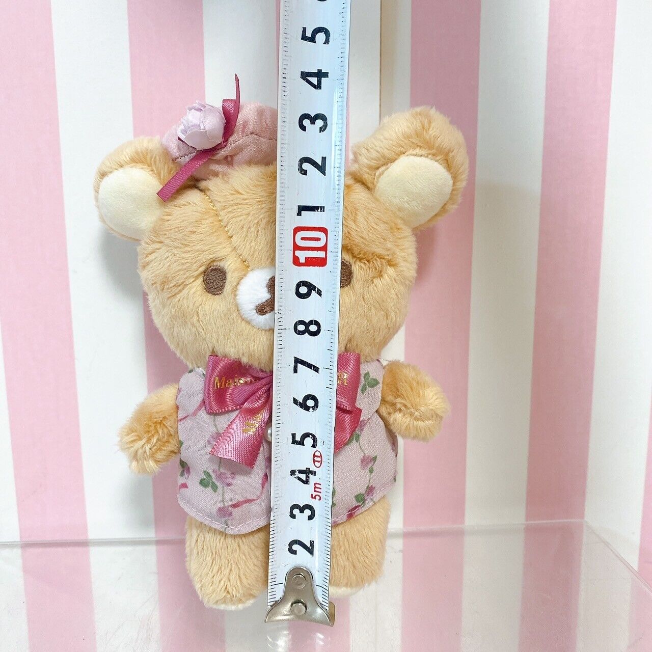 Rilakkuma Maison de FLEUR Collaboration Bag Charm Mascot Bear Ribbon Pink Hat