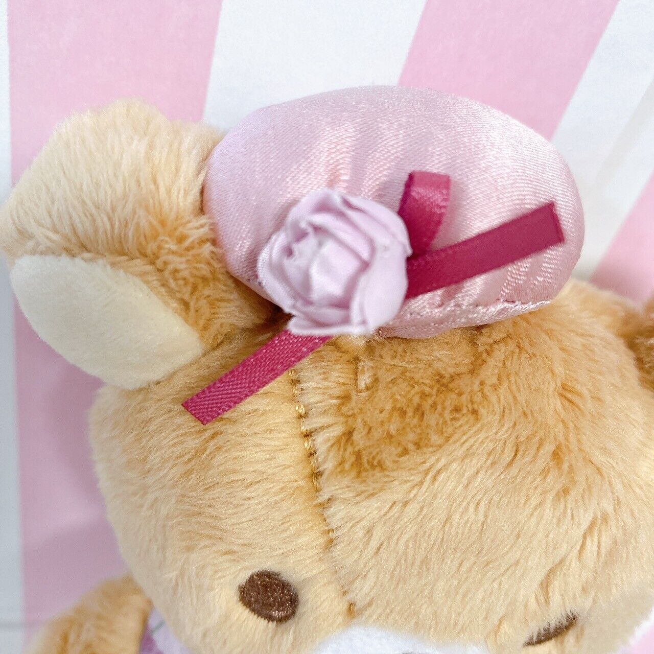 Rilakkuma Maison de FLEUR Collaboration Bag Charm Mascot Bear Ribbon Pink Hat