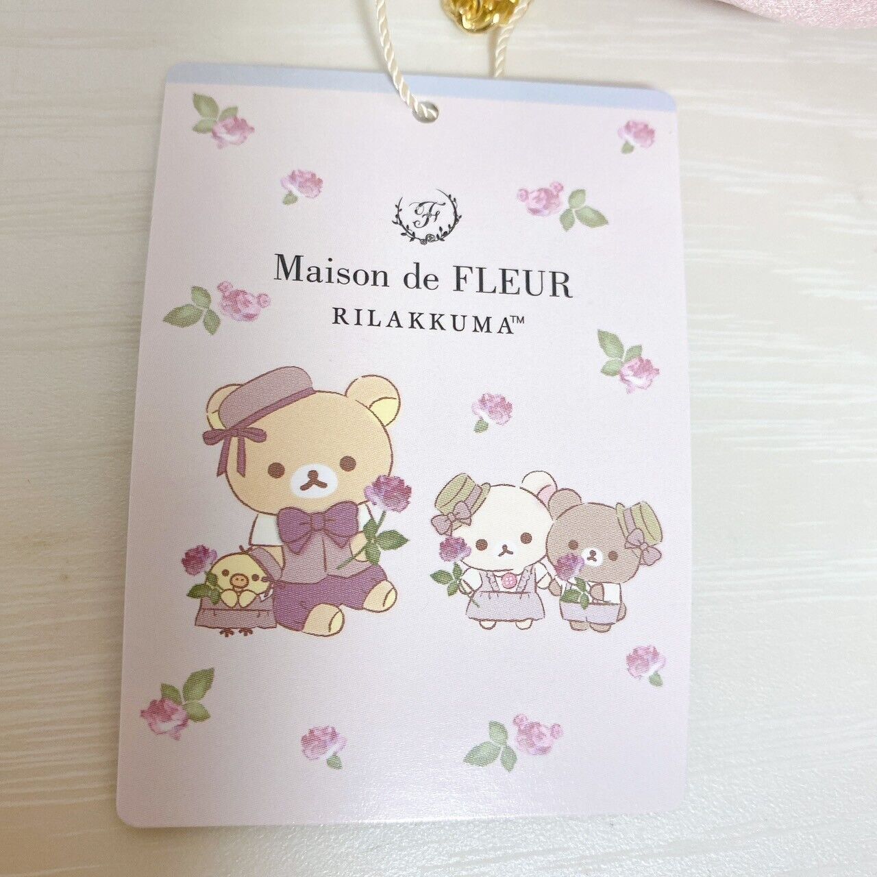 Rilakkuma Maison de FLEUR Collaboration Bag Charm Mascot Bear Ribbon Pink Hat