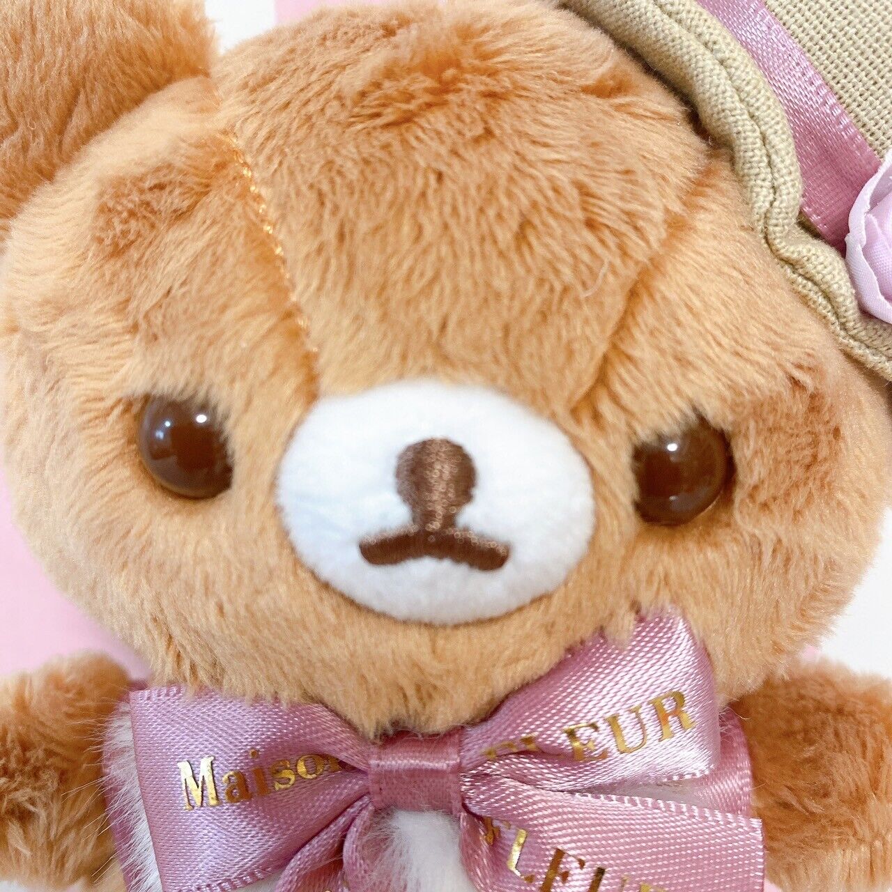 Rilakkuma Maison de FLEUR Collaboration Bag Charm Chairoikoguma Mascot Brown Hat