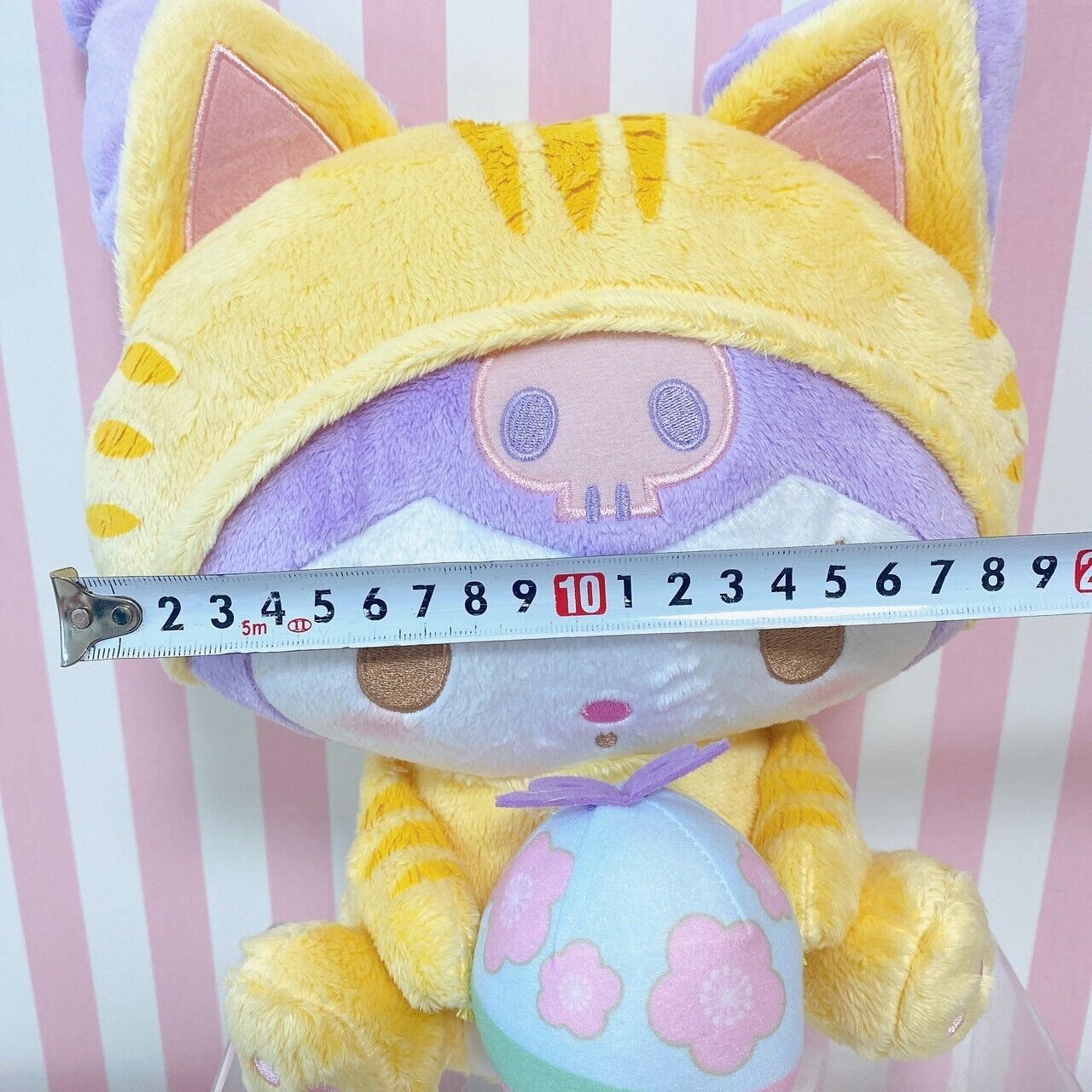 Sanrio My Melody Kuromi Plush Set 2 Soft Stuffed Toy Fluffy Tabby Cat Costume