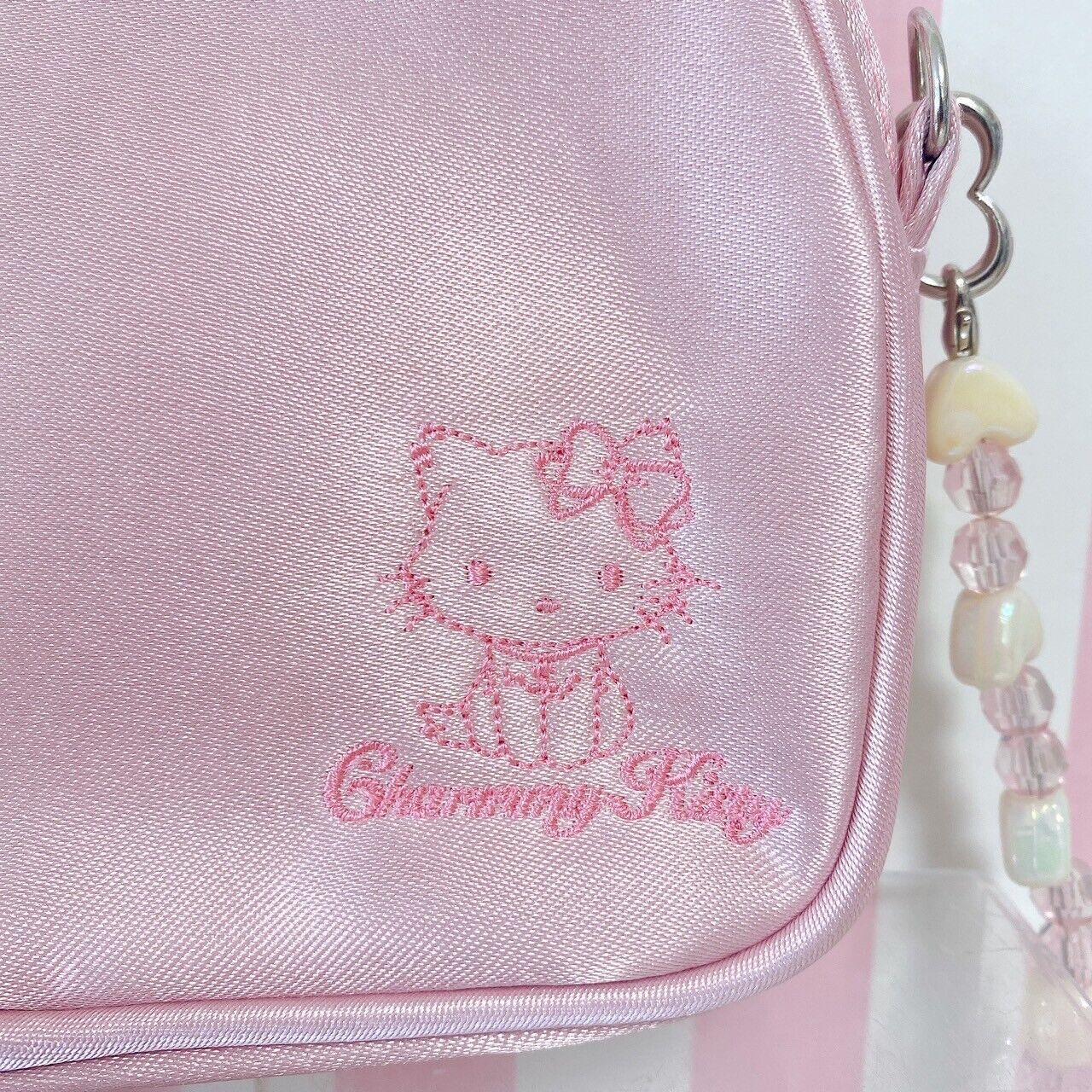 Sanrio Charmmy Charmy Kitty Shoulder Bag Pouch Pink Rose Cat Heart Kawaii Rare