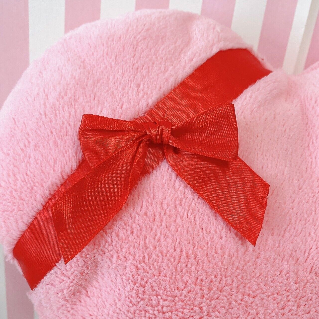 San-x Korilakkuma Cushion Heart Pink White Bear Red Ribbon Present Gift Fluffy