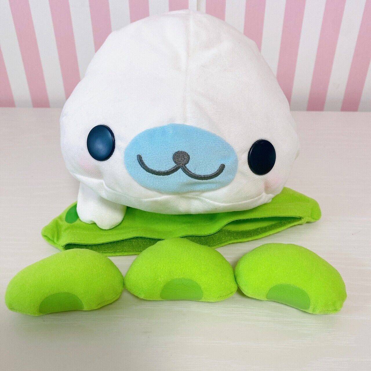 San-X Mamegoma Plush Soft Stuffed Toy Beans Shirogoma Seal Sea Animal White Rare