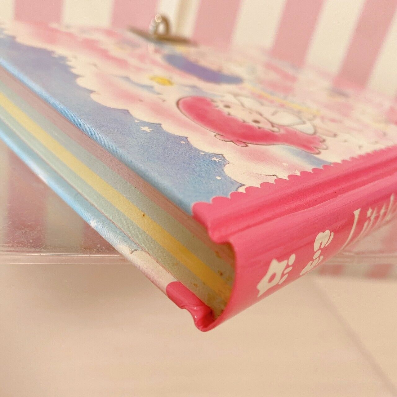 Sanrio Little Twin Stars Diary Memo Notebook Pink Blue Kiki & Lala Key Lock Rare