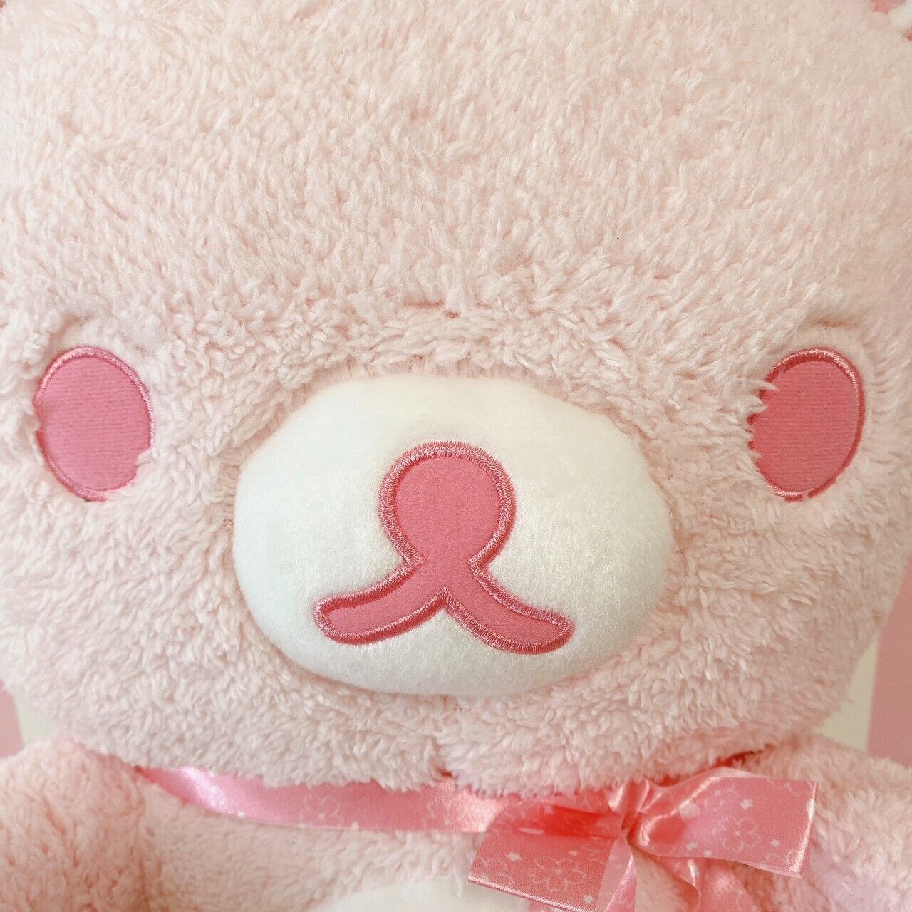 Rilakkuma Plush Soft Stuffed Toy Doll Sakura Cherry Blossom Bear Ribbon Pink XL