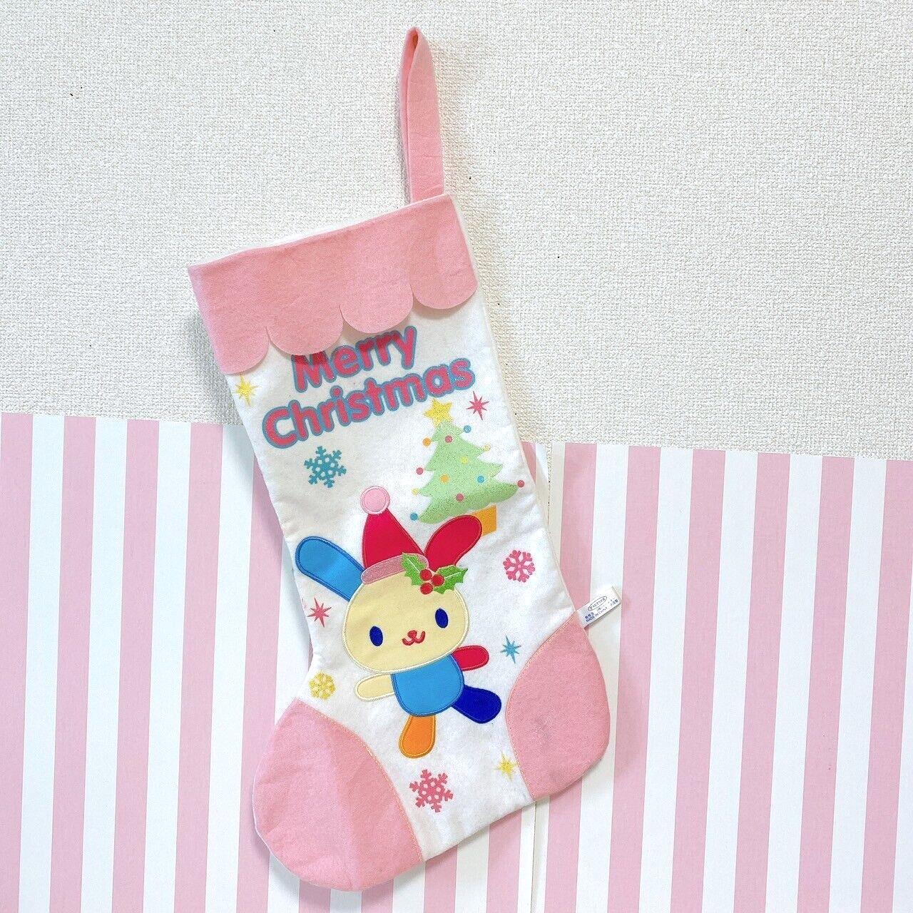 Sanrio Usahana Christmas Stocking Socks Xmas Santa Claus Boots Pink Tree Rabbit