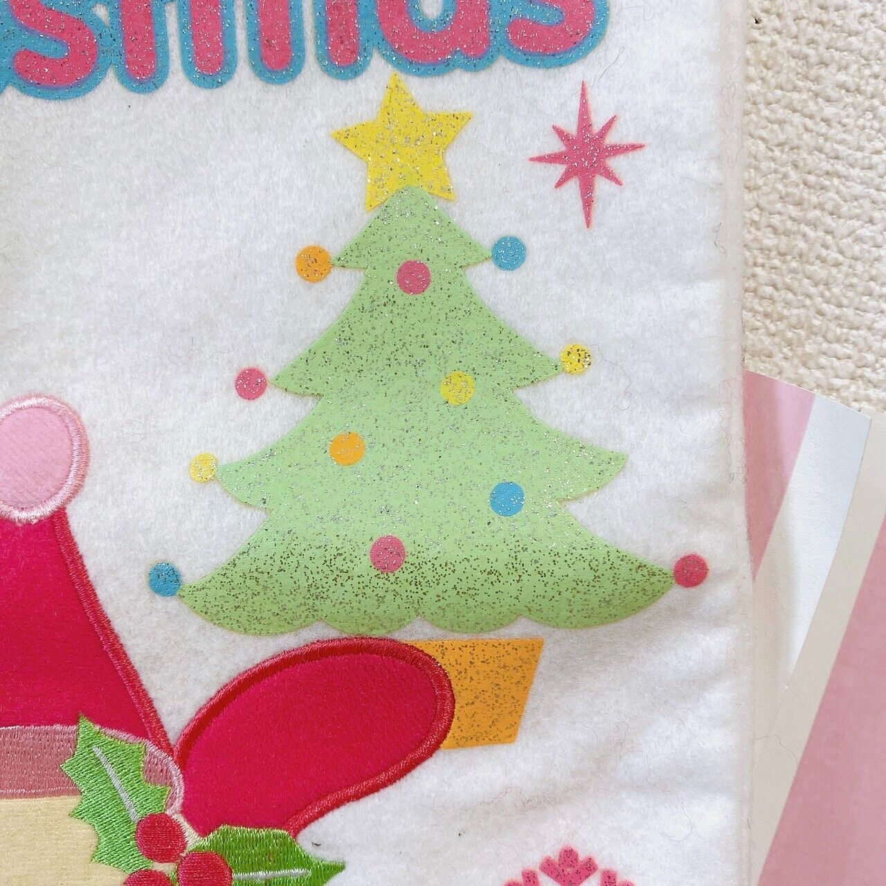 Sanrio Usahana Christmas Stocking Socks Xmas Santa Claus Boots Pink Tree Rabbit