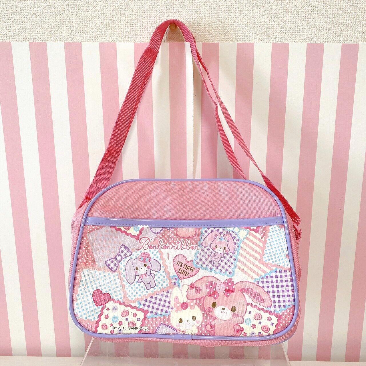 Sanrio Bonbon Ribbon Shoulder Bag Kindergarten Pink Rabbit Super Cute Dot Heart