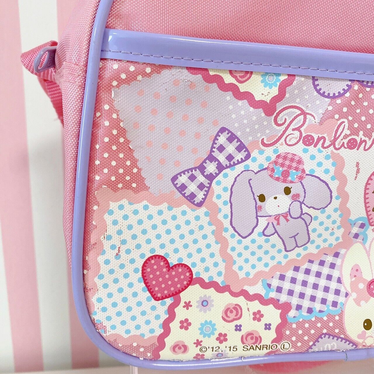 Sanrio Bonbon Ribbon Shoulder Bag Kindergarten Pink Rabbit Super Cute Dot Heart