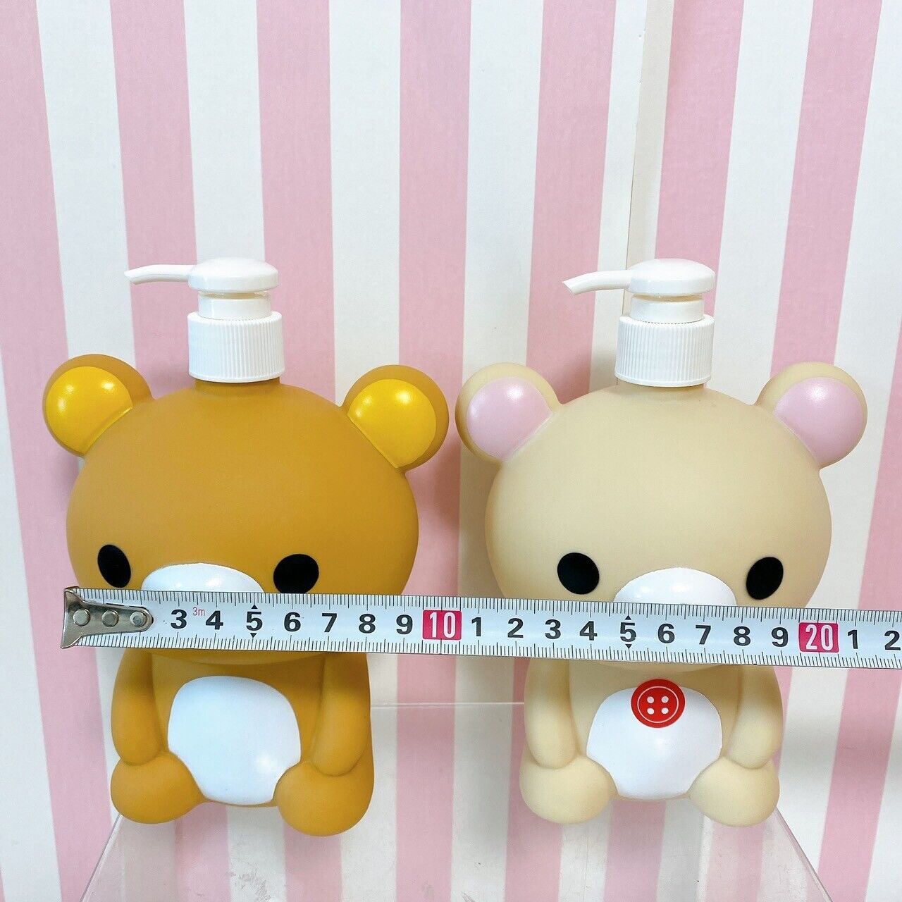 San-X Rilakkuma Korilakkuma Shampoo Bottle Set 2 Bear Bath Brown White Kawaii