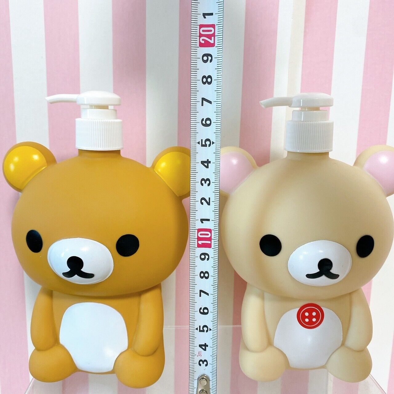 San-X Rilakkuma Korilakkuma Shampoo Bottle Set 2 Bear Bath Brown White Kawaii