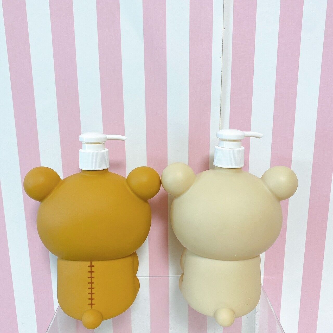 San-X Rilakkuma Korilakkuma Shampoo Bottle Set 2 Bear Bath Brown White Kawaii