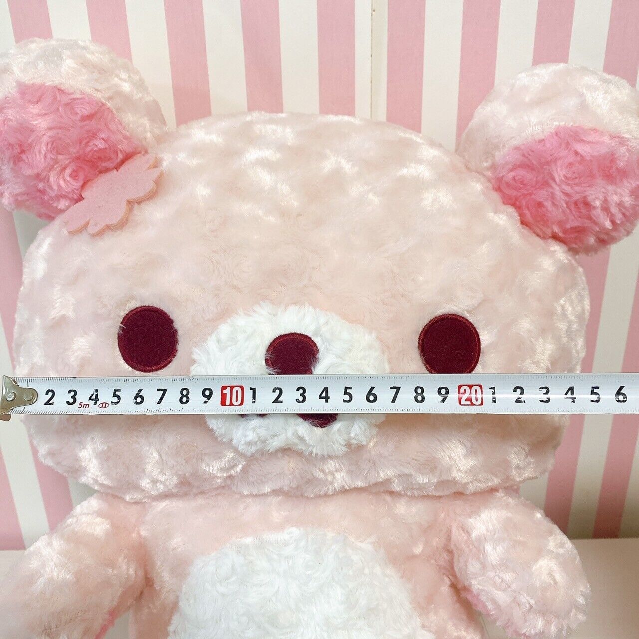 Rilakkuma Stuffed Sakura Pattern Cherry Blossom Bear Ribbon Pink XL Premium Rare