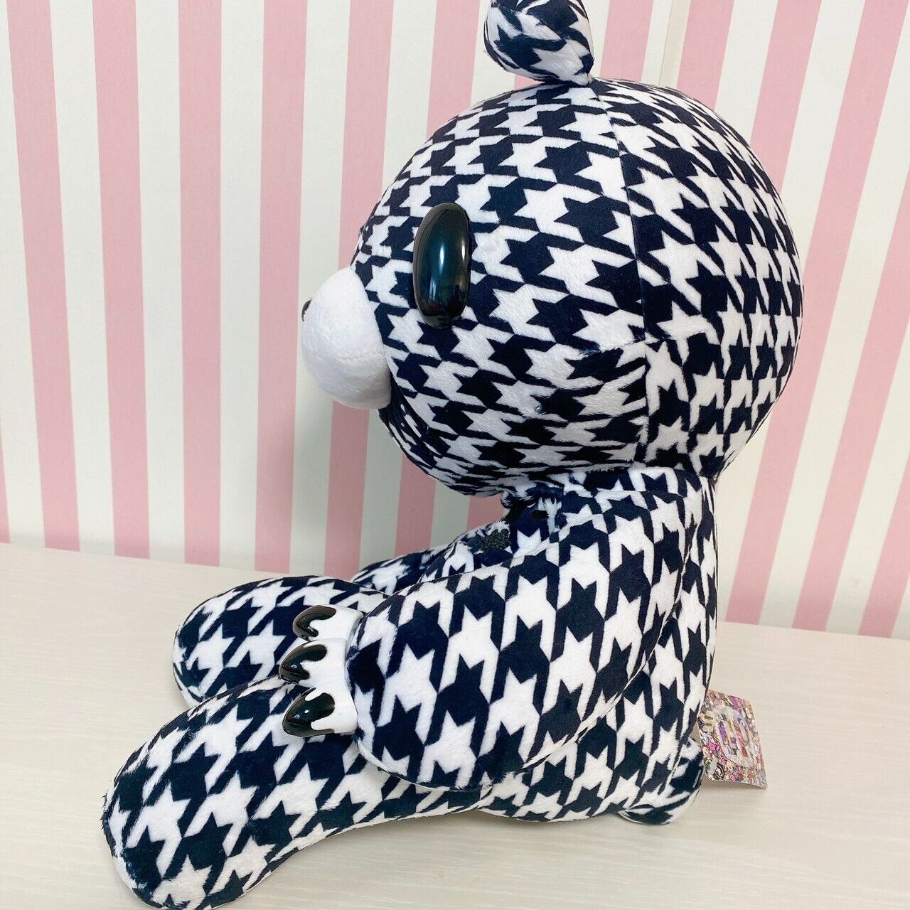 Gloomy Bear Bloody Plush Soft Stuffed Toy Taito CGP 526 Houndstooth Pattern Rare