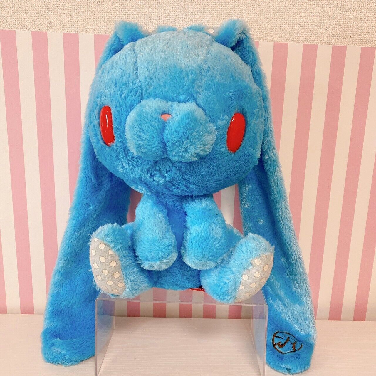 Taito Hanyou Usagi All Purpose Bunny Plush Blue Dot Chax GP 322 Soft Stuffed Toy