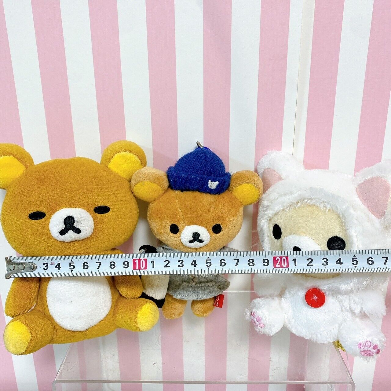 San-x Rilakkuma Korilakkuma Plush Set 3 Soft Toy Doll Costume Cat Brown White